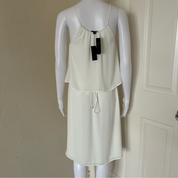 ATM Anthony Thomas Melillo Georgette Crepe Halter Dress in Chalk beige - size XS - Picture 4 of 11